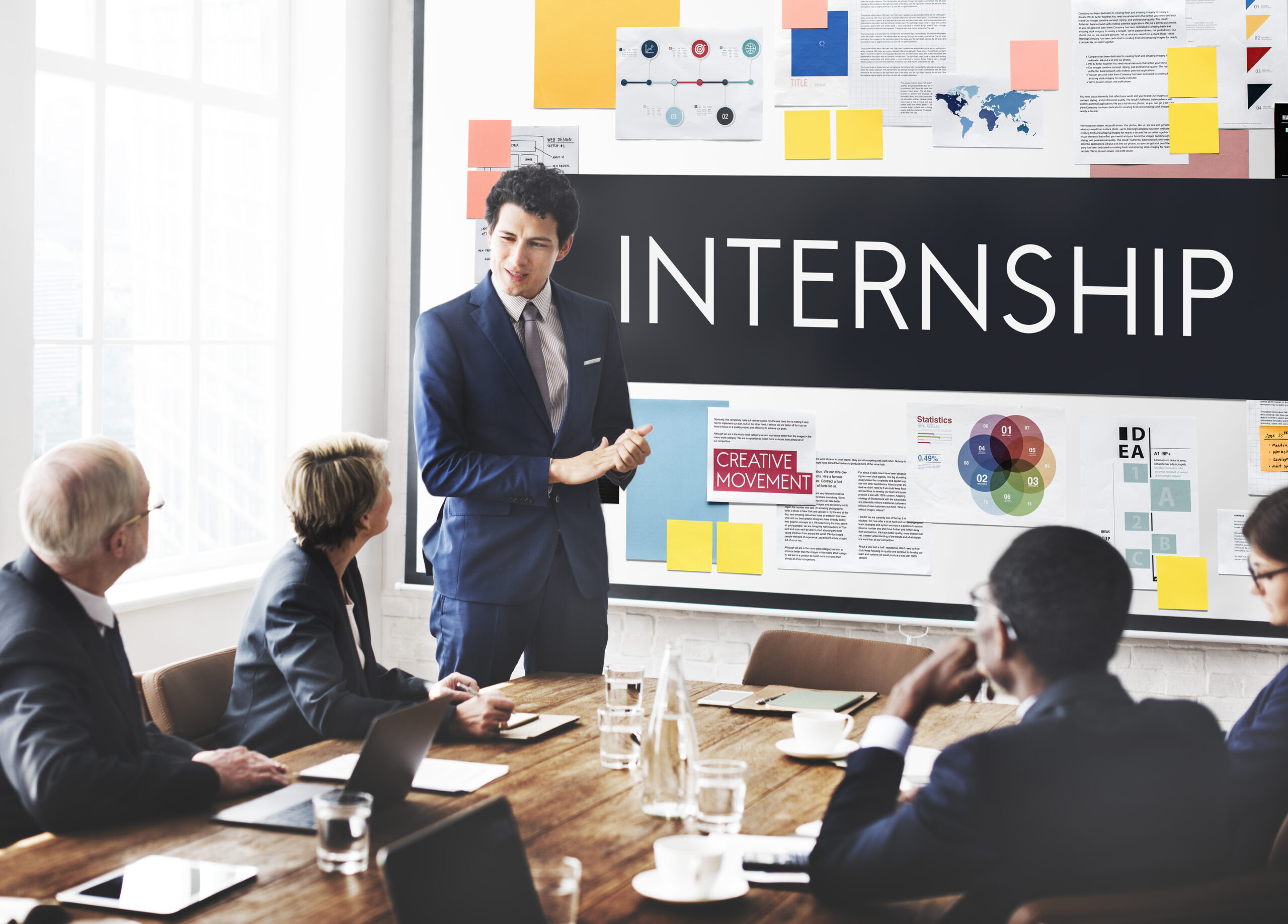 internship management temporary position concept